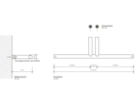 Бумагодержатель для туалета Decor Walther MK TPH настенный 520300 схема 7