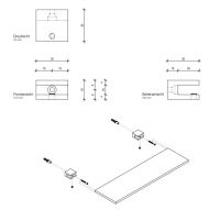 Держатель для стеклянной полки Decor Walther CO GKH подвесной 561250 схема 6