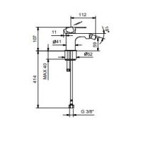 Однорычажный смеситель Fantini MYO для биде V608WF схема 2