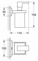 Диспенсер для жидкого мыла Grohe Allure Brilliant настенный 40494000 схема 2