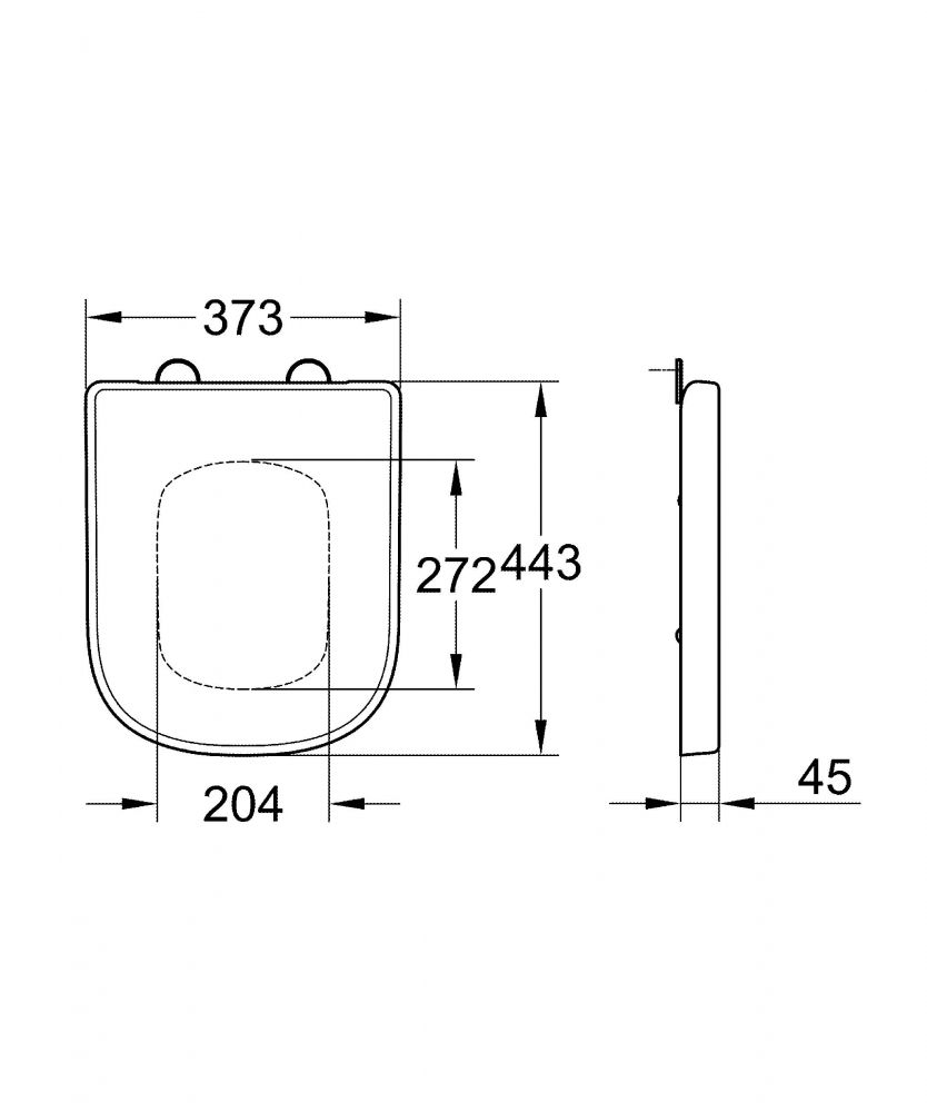 Белое сиденье Grohe Euro Ceramic для унитаза 39331001 схема 2