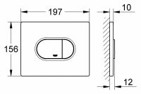 Клавиша смыва Grohe для инсталляции унитаза 38858SH0 схема 3