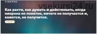 Как расти, как думать и действовать, когда нихрена не понятно, ничего не получается (Иван Замесин)