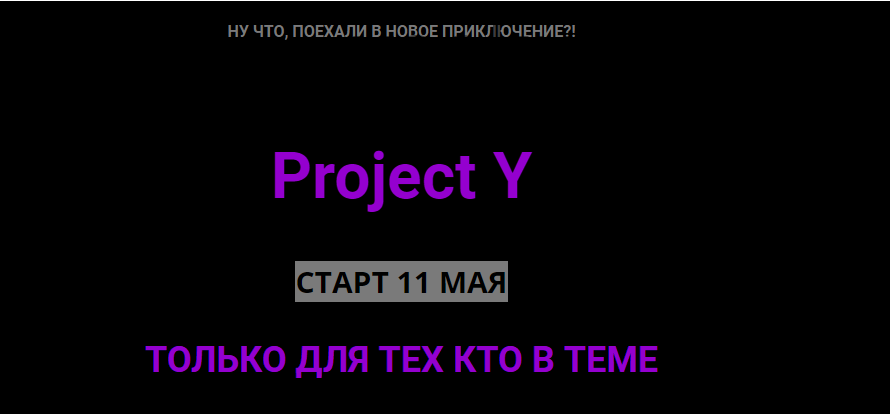 Project Y. Версия 1.0 (Ольга Килина)