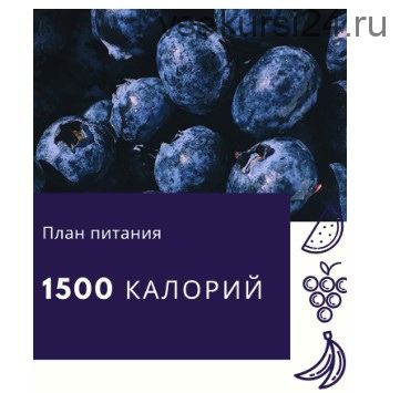 Готовый план питания на 1500 ккал (Денис Юровских)