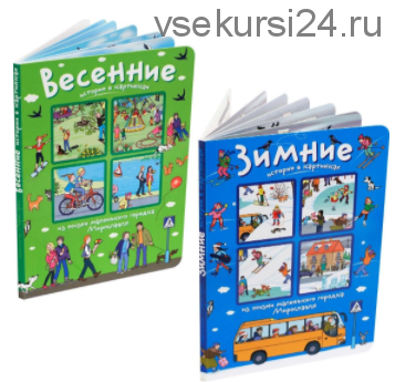 Истории в картинках. Лето. Осень, Весна, Зима, (комплект из 4 книг) (Запесочная Елена Алексеевна)