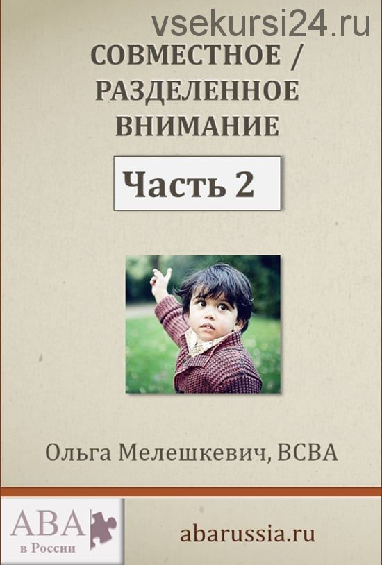 [ABARussia] Совместное / Разделенное Внимание у ребенка с РАС. Часть 2 (Ольга Мелешкевич)