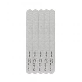 Пилка для ногтей, минеральная (прямая), Staleks Pro SMART (5шт.), 240/240 грит (Арт. NFB-21/7)