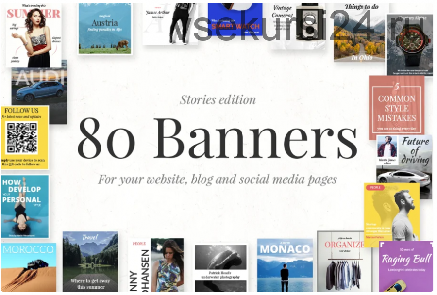 [Creativemarket] 80 Banners - Stories Edition