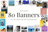 [Creativemarket] 80 Banners - Stories Edition