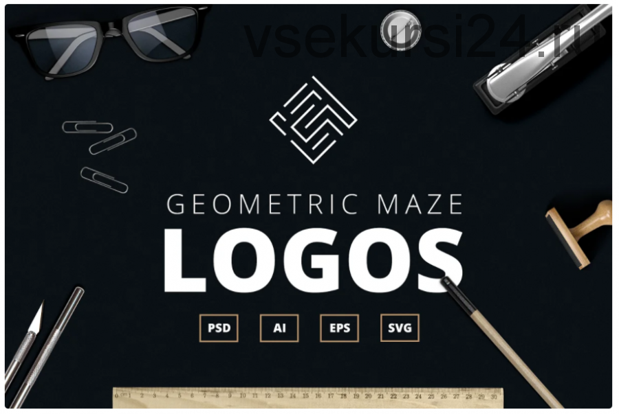 [Creativemarket] Geometric maze logos + Templates