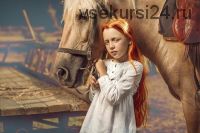 Рыжая девочка / Red haired girl with horse (Дмитрий Усанин) на английском языке