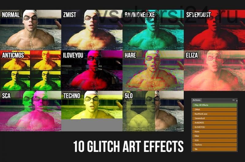 [CreativeMarket] 10 Glitch Art Photoshop Actions