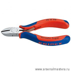 Бокорезы 110 мм, пружина, фосфатированные, 2-комп ручки KNIPEX KN-7015110