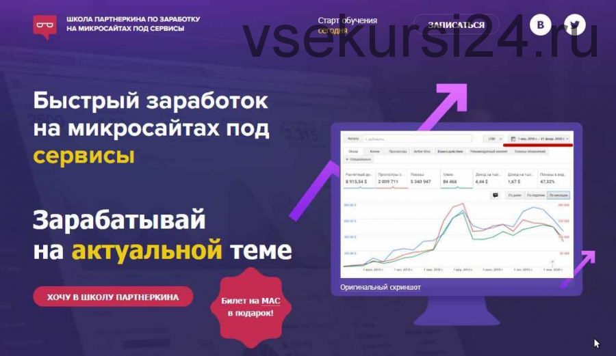 Быстрый заработок на микросайтах под сервисы (Александр Овсянников)