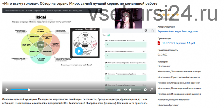 Вебинар «Miro всему голова». Обзор на сервис Миро, самый лучший сервис по командной работе' (Александра Веретено)