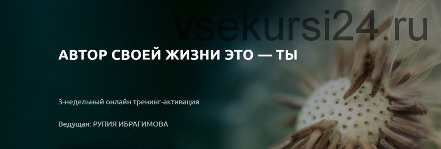 Автор своей жизни это - ты. Пакет Стандарт (Рупия Ибрагимова)