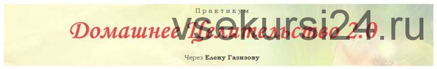 Практикум Домашнее Целительство 2.0. Пакет Серебро (Елена Газизова)