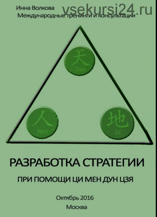 Разработка стратегии при помощи ци мень дунь цзя (Инна Волкова) (2016)
