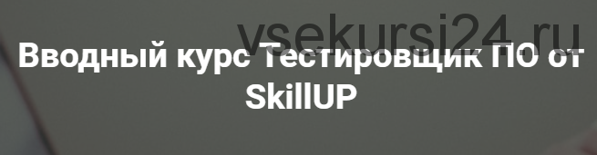 [SkillUP] Вводный курс Тестировщик ПО от (Евгений Макаренко)