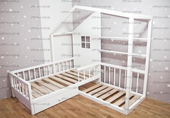 Кровать Домик угловой Fairy Land №15 (для двоих детей)