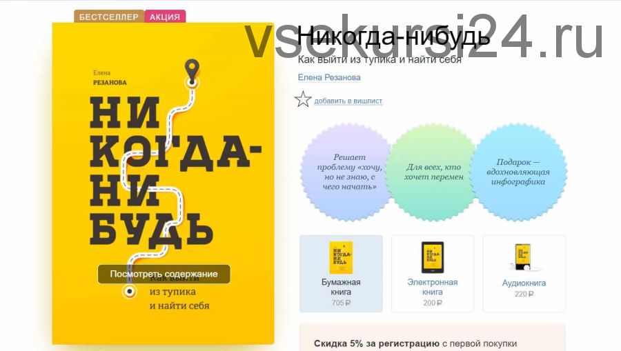 [Манн, Иванов и Фербер] Никогда-нибудь. Как выйти из тупика и найти себя (2018) [PDF, FB2, RTF] (Елена Резанова)