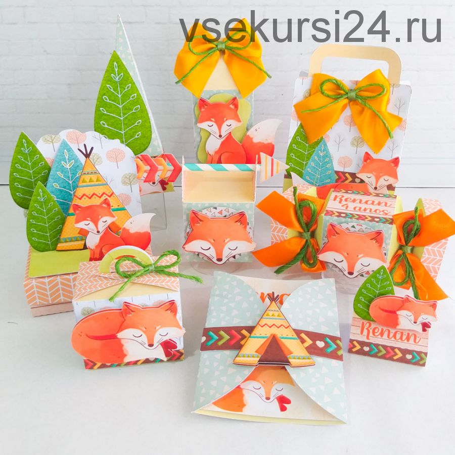 Kit Digital Raposinha/Цифровой набор «Маленькая лиса» (Chuvinha de Papel)