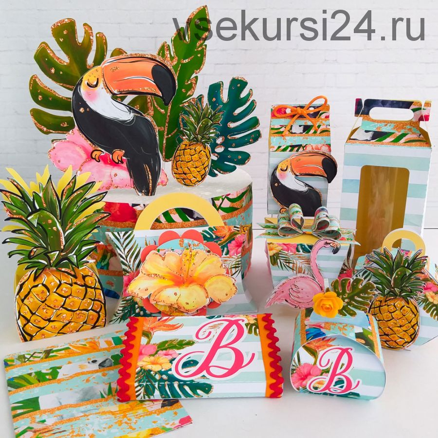 Kit Digital Tropical (adulto)/Цифровой набор « Тропический (взрослый)» (Chuvinha de Papel)