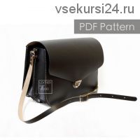 Кожаная сумочка с двумя отделениями, модель «Crossbody №40» (LeatherDIYStudio)