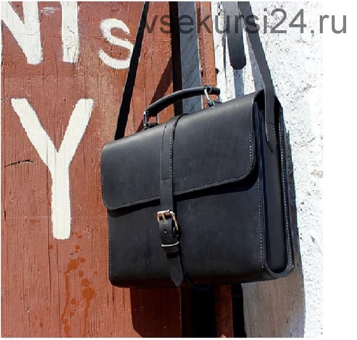 Кожаный портфель «Crossbody №30» (LeatherDIYStudio)