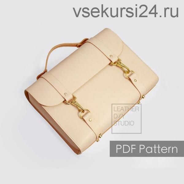 Кожаный портфель «Crossbody №43» [LeatherDIYStudio]