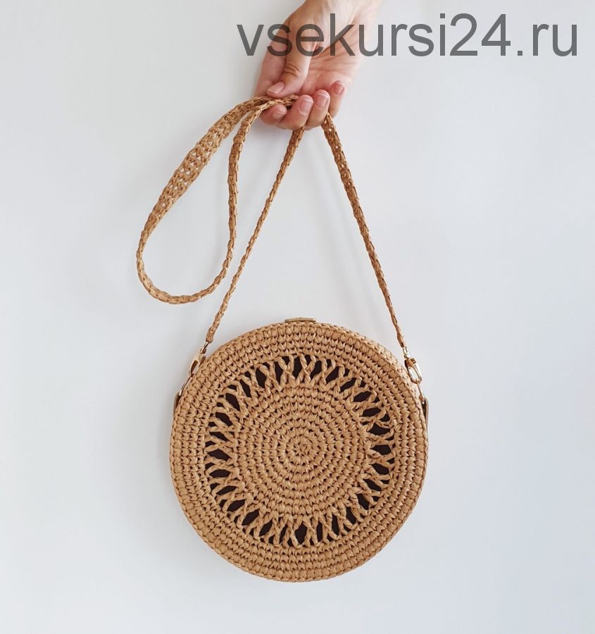 Круглая сумка из рафии 'Бали' (Annetta_handmade)