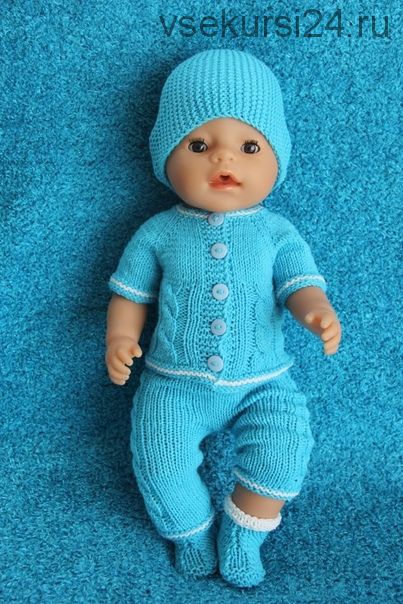 PDF Мастер-класс 'Неженка' для Бэби Бон Baby Born 43 см и подобных пупсов (спицы) (Ирина Ефименко)