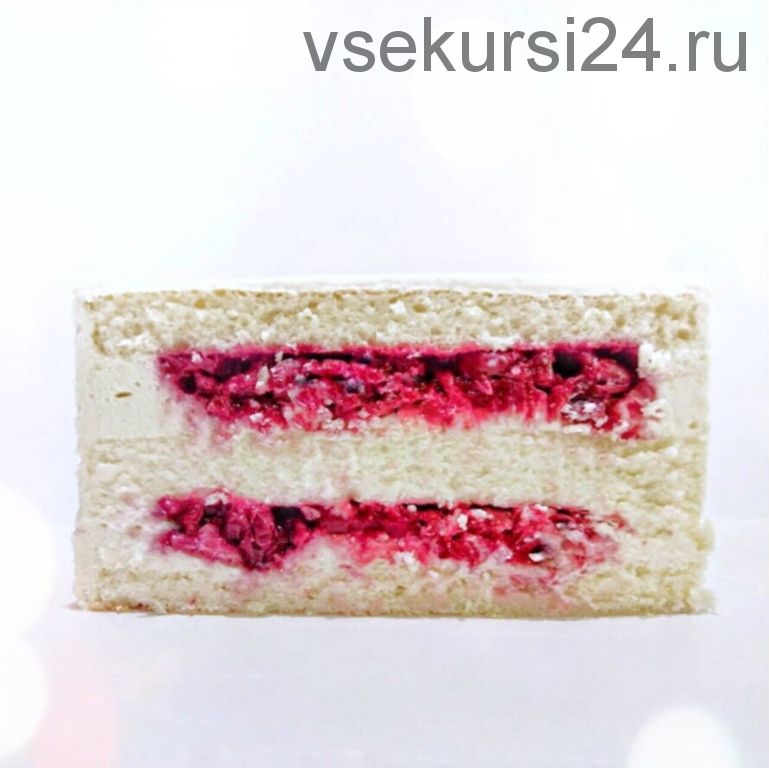 [Кондитерка] Торт 'Кокосовый с вишней' и чизкейком внутри (fitbaker)