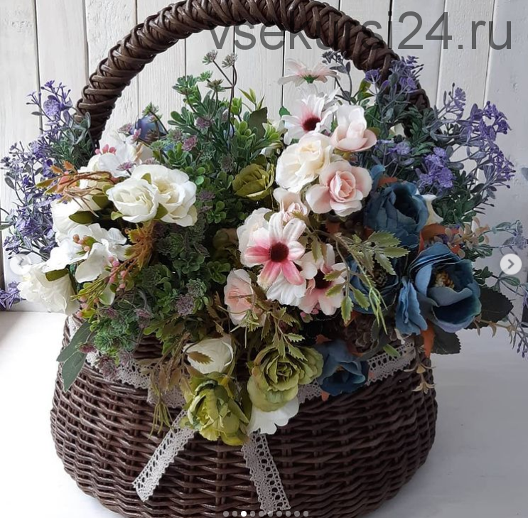 [paper_twig_boutique] МК Круглой корзины с кружевом