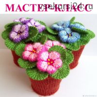 'Фиалочки' мастер-класс (спицы) (Светлана Забелина)