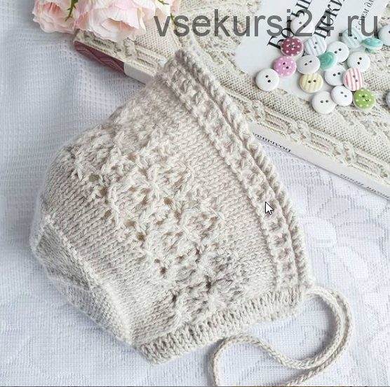 Шапочка Bonnet vanile (fluffy_kniting)