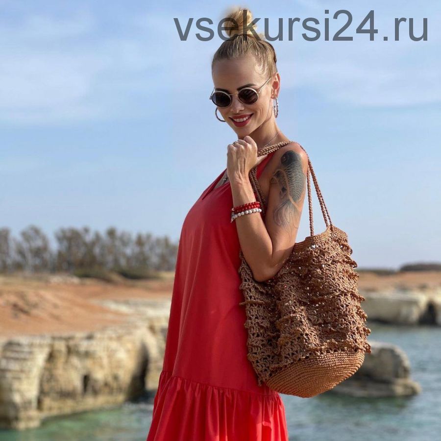 Сумка из рафии 'Lace_bag' (blackmoor.knitting)