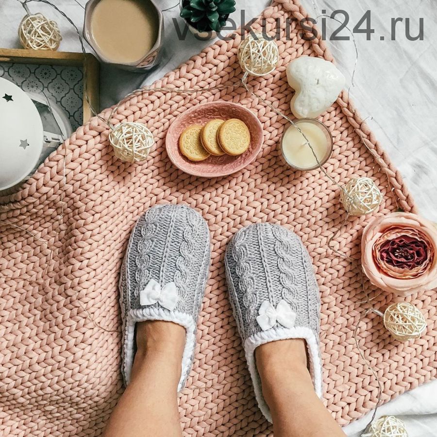 Тапочки 'Toffee' (bonito_knits_)