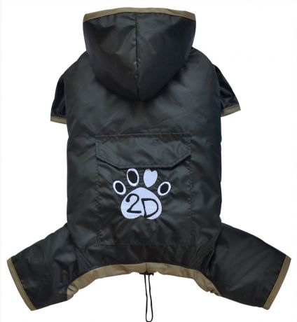 Дождевик на 4 лапы с капюшоном черный для больших собак(XS-big, S- big, M- big, XXL- big)