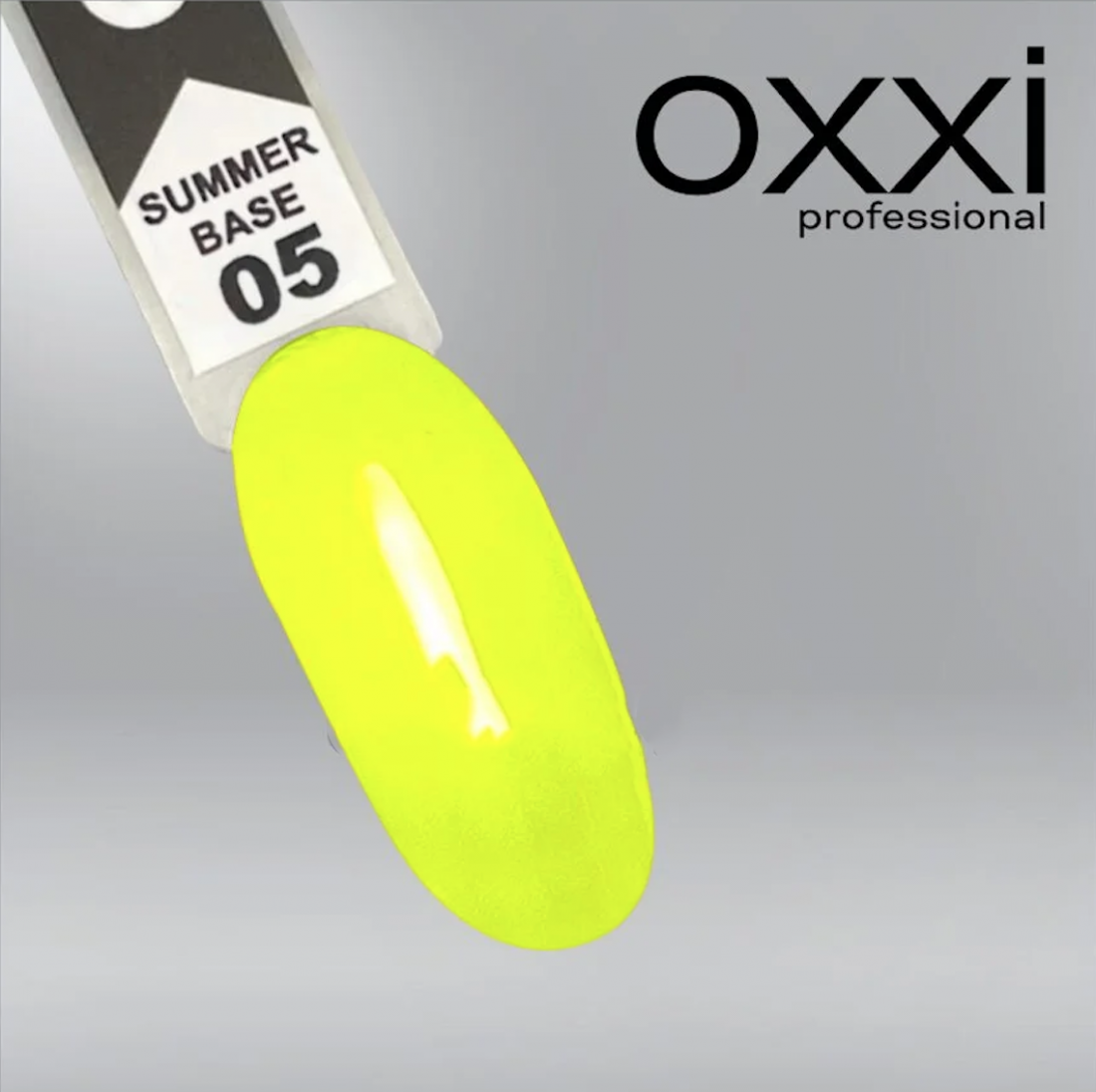 Камуфлирующая цветная база для гель-лака Oxxi Professional Summer Base 5, лимонная, 10мл