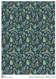 Декупажная карта Base of art, 20*30 см, Flowers set 4