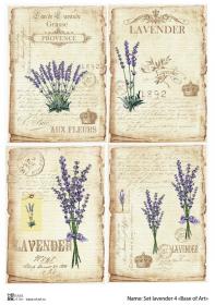 Декупажная карта Base of art, 20*30 см, Set lavender 4