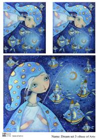 Декупажная карта Base of art, 20*30 см, Dream set 3