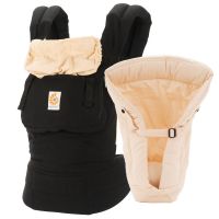 Ergobaby Carrier Bundle of Joy Original Black/Camel +Infant Insert Heart2Heart