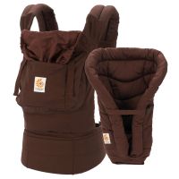 Ergobaby Carrier Bundle of Joy Organic Dark Chocolate +Infant Insert Heart2Heart