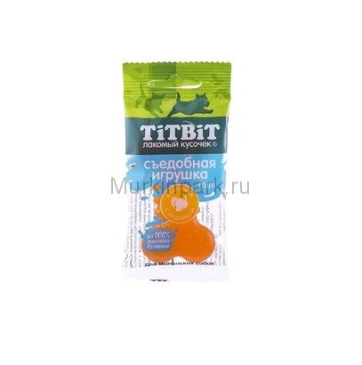 Лакомство Titbit "Съедобная игрушка" косточка с индейкой Mini, 23 г