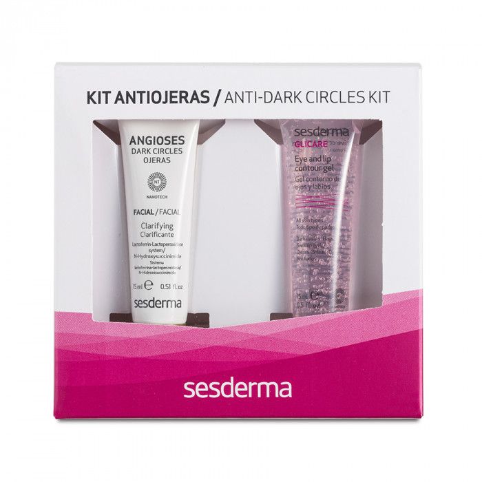 KIT Anti-dark circles (ANGIOSES + GLICARE) – Набор от темных кругов вокруг глаз (Гель для век от темных кругов + Гель-контур для зоны вокруг глаз и губ) Sesderma (Сесдерма) 15 мл + 15 мл