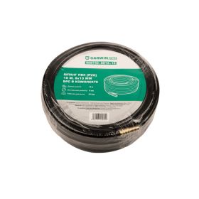 Шланг ПВХ (PVC) 8*13, 15 м, черный, БРС в комплекте
