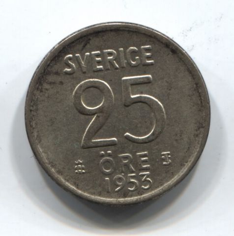 25 эре 1953 Швеция